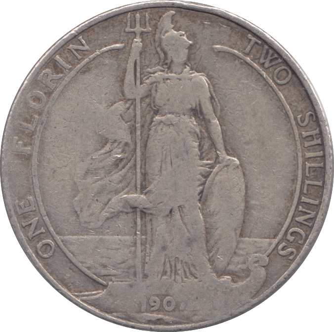 1907 FLORIN ( FINE ) 2 - Florin - Cambridgeshire Coins
