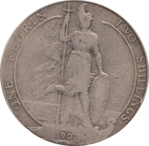 1907 FLORIN ( FINE ) 4 - Florin - Cambridgeshire Coins