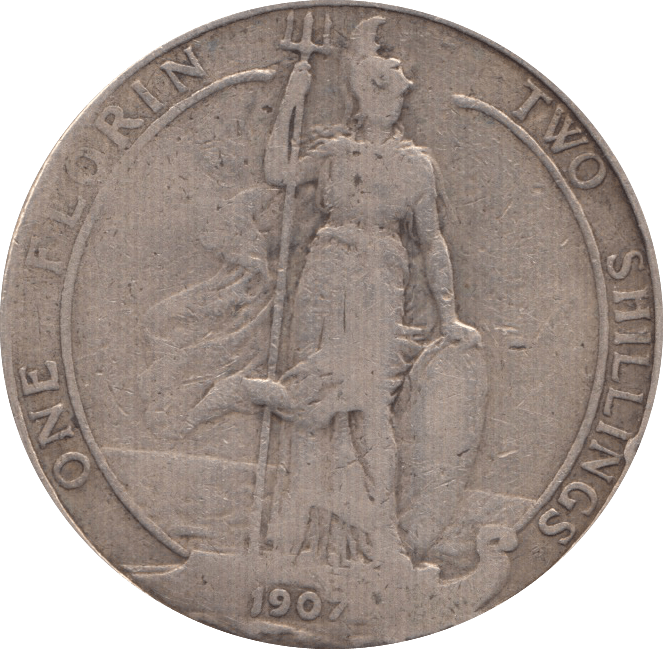 1907 FLORIN ( FINE ) 4 - Florin - Cambridgeshire Coins