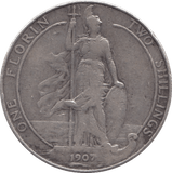 1907 FLORIN ( FINE ) 5 - Florin - Cambridgeshire Coins
