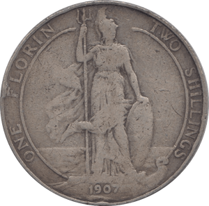 1907 FLORIN ( FINE ) 8 - Florin - Cambridgeshire Coins