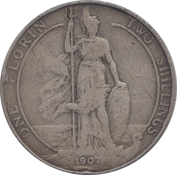 1907 FLORIN ( FINE ) 8 - Florin - Cambridgeshire Coins