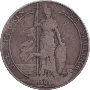 1907 FLORIN ( FINE ) - FLORIN - Cambridgeshire Coins