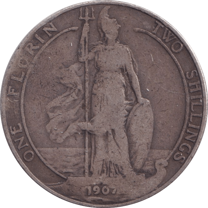 1907 FLORIN ( FINE ) - FLORIN - Cambridgeshire Coins