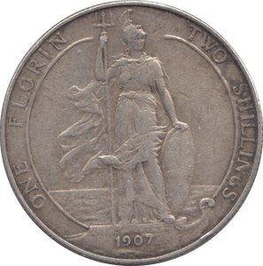 1907 FLORIN ( GF ) - Florin - Cambridgeshire Coins