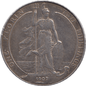 1907 FLORIN ( VF ) - FLORIN - Cambridgeshire Coins