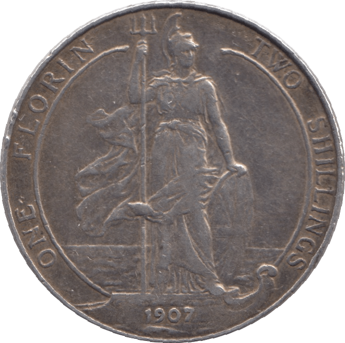 1907 FLORIN ( VF ) - FLORIN - Cambridgeshire Coins