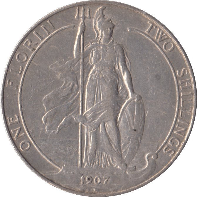 1907 FLORIN ( VF ) - FLORIN - Cambridgeshire Coins