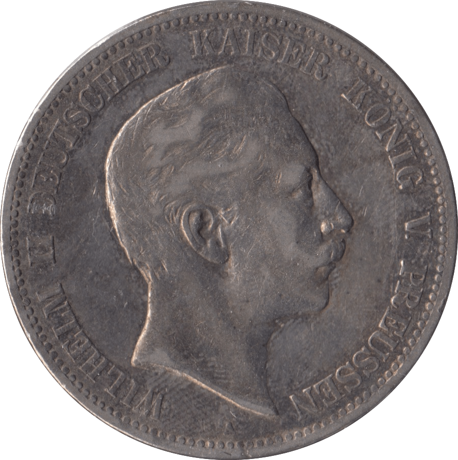 1907 GERMANY SILVER 5 MARK - SILVER WORLD COINS - Cambridgeshire Coins