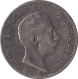1907 GERMANY SILVER 5 MARK - SILVER WORLD COINS - Cambridgeshire Coins