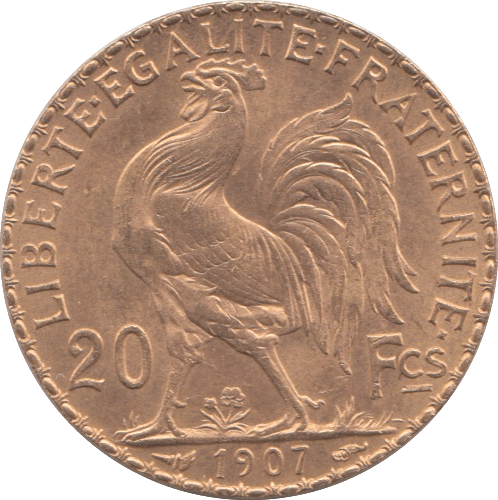 1907 GOLD 20 FRANCS FRANCE - Gold World Coins - Cambridgeshire Coins