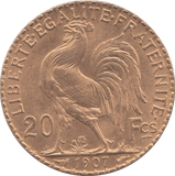 1907 GOLD 20 FRANCS FRANCE - Gold World Coins - Cambridgeshire Coins