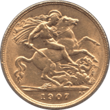 1907 GOLD HALF SOVEREIGN ( AUNC ) - Half Sovereign - Cambridgeshire Coins