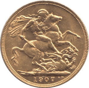 1907 GOLD SOVEREIGN ( AUNC ) - Sovereign - Cambridgeshire Coins