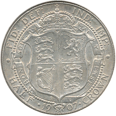 1907 HALFCROWN ( AUNC ) - Halfcrown - Cambridgeshire Coins