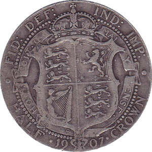 1907 HALFCROWN ( F ) - Halfcrown - Cambridgeshire Coins