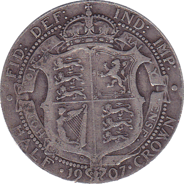 1907 HALFCROWN ( F ) - Halfcrown - Cambridgeshire Coins