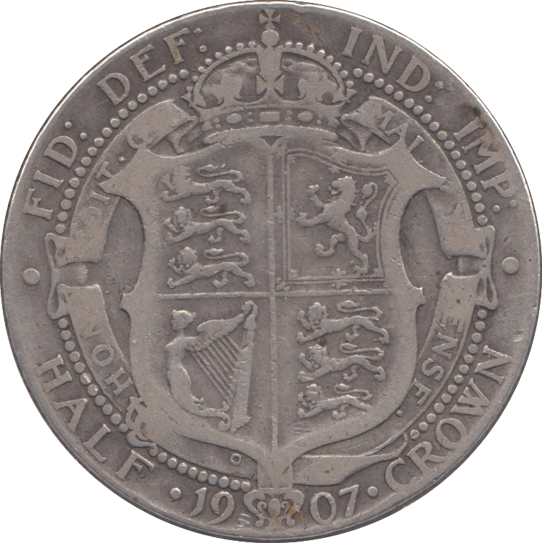 1907 HALFCROWN ( FINE ) 4 - Halfcrown - Cambridgeshire Coins