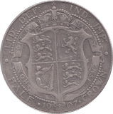 1907 HALFCROWN ( FINE ) 6 - Halfcrown - Cambridgeshire Coins