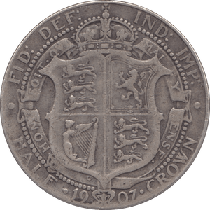 1907 HALFCROWN ( FINE ) - Halfcrown - Cambridgeshire Coins