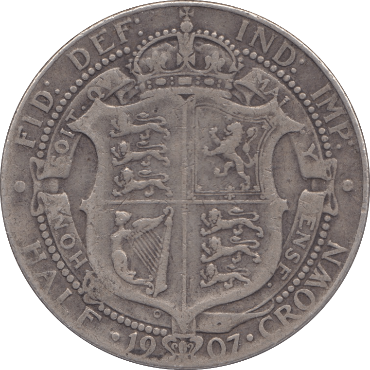 1907 HALFCROWN ( FINE ) - Halfcrown - Cambridgeshire Coins
