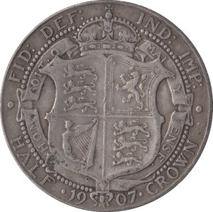 1907 HALFCROWN ( FINE ) - Halfcrown - Cambridgeshire Coins