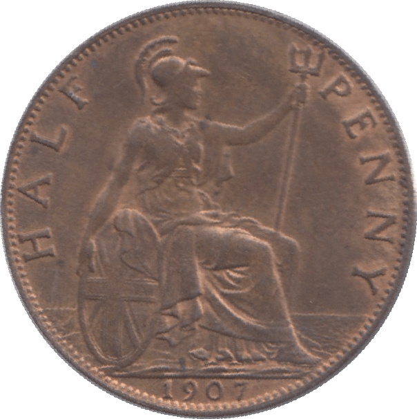1907 HALFPENNY ( UNC ) - HALFPENNY - Cambridgeshire Coins