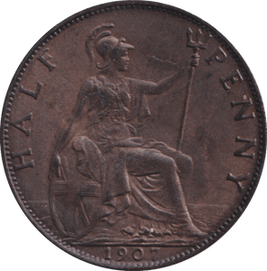 1907 HALFPENNY ( UNC ) - Halfpenny - Cambridgeshire Coins