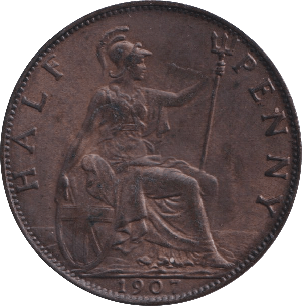 1907 HALFPENNY ( UNC ) - Halfpenny - Cambridgeshire Coins
