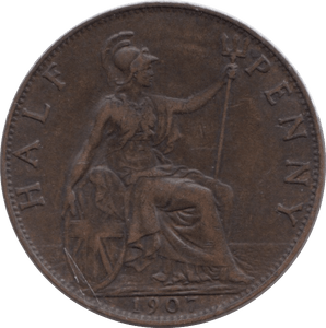 1907 HALFPENNY ( VF ) - HALFPENNY - Cambridgeshire Coins