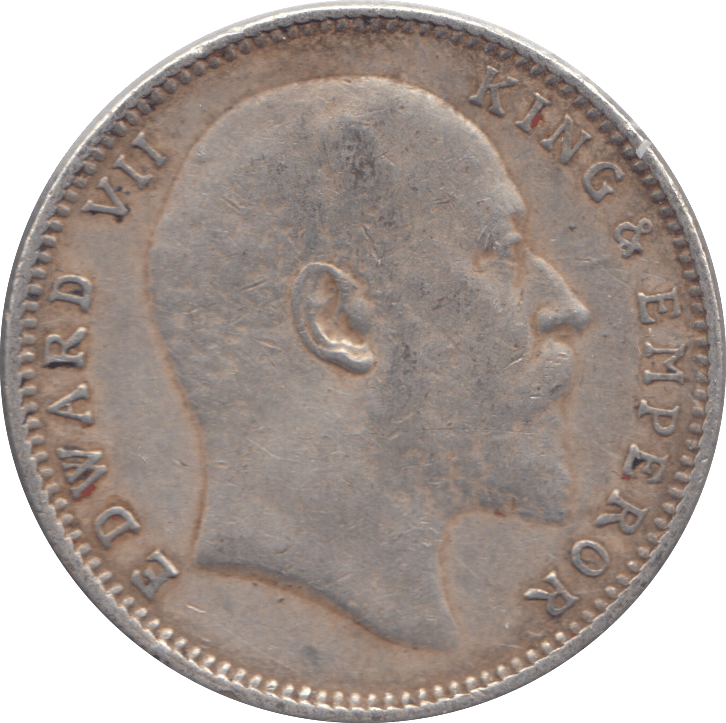 1907 INDIAN SILVER ONE RUPEE - SILVER WORLD COINS - Cambridgeshire Coins