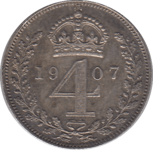 1907 MAUNDY FOURPENCE ( UNC ) - Maundy Coins - Cambridgeshire Coins
