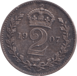 1907 MAUNDY TWOPENCE ( EF ) - MAUNDY TWOPENCE - Cambridgeshire Coins