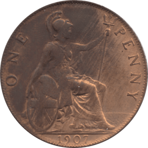 1907 PENNY 2 ( UNC ) 7A - Penny - Cambridgeshire Coins