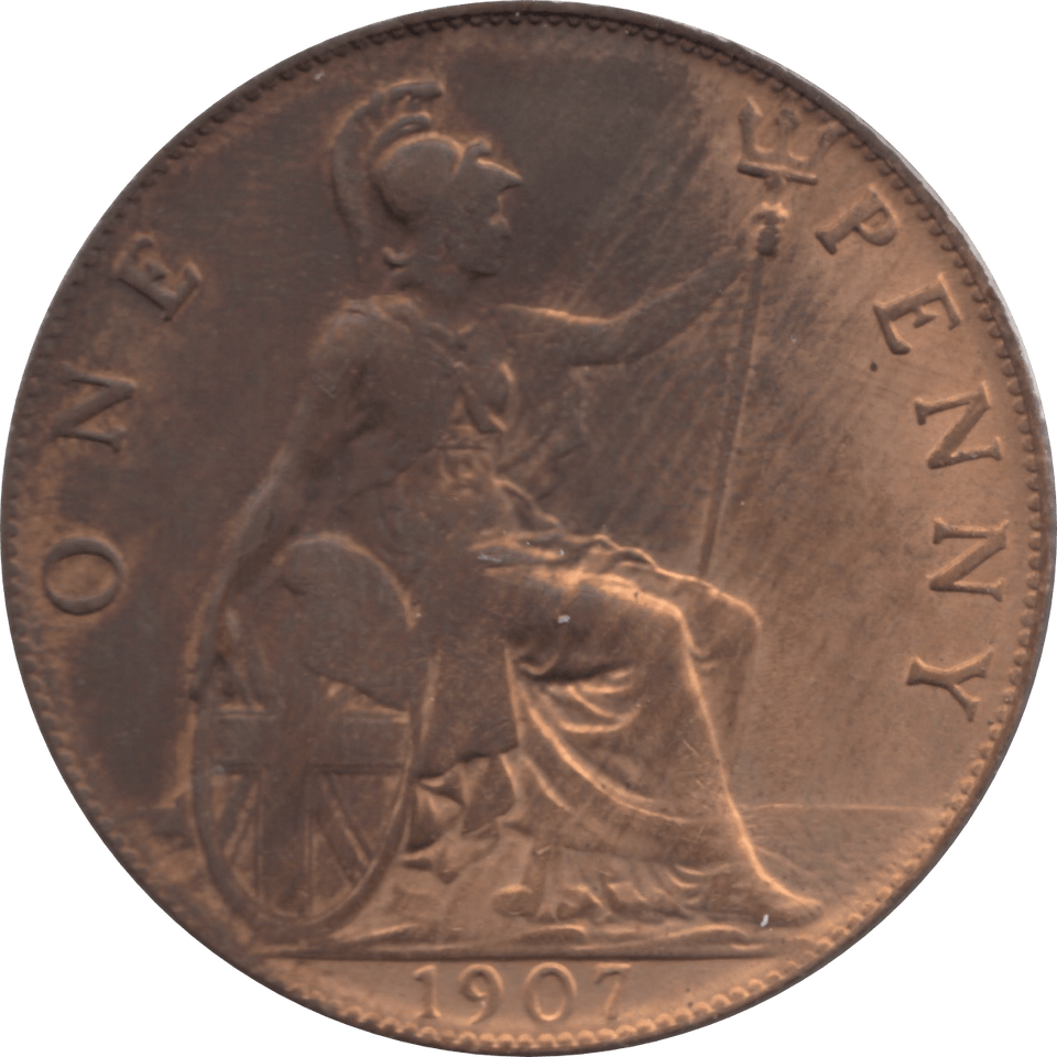 1907 PENNY 2 ( UNC ) 7A - Penny - Cambridgeshire Coins