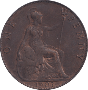 1907 PENNY ( GVF ) - Penny - Cambridgeshire Coins