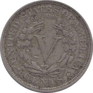 1907 SILVER 5 CENTS USA - SILVER WORLD COINS - Cambridgeshire Coins