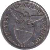 1907 SILVER 50 CENTAVOS PHILIPPINES - SILVER WORLD COINS - Cambridgeshire Coins