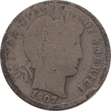 1907 SILVER DIME USA - SILVER WORLD COINS - Cambridgeshire Coins