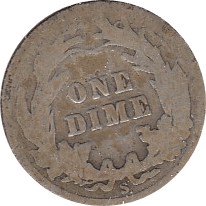 1907 SILVER DIME USA - SILVER WORLD COINS - Cambridgeshire Coins