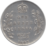 1907 SILVER ONE RUPEE INDIA - WORLD SILVER COINS - Cambridgeshire Coins