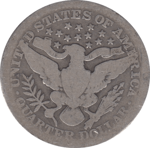 1907 SILVER QUARTER DOLLAR USA - SILVER WORLD COINS - Cambridgeshire Coins