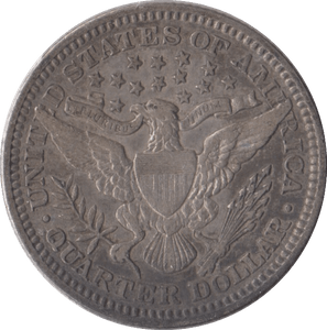 1907 SILVER QUARTER DOLLAR USA - SILVER WORLD COINS - Cambridgeshire Coins