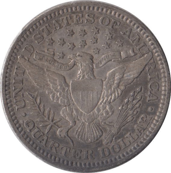 1907 SILVER QUARTER DOLLAR USA - SILVER WORLD COINS - Cambridgeshire Coins