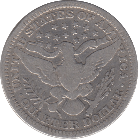 1907 SILVER QUARTER DOLLAR USA - SILVER WORLD COINS - Cambridgeshire Coins