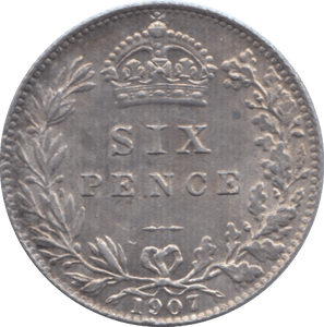 1907 SIXPENCE ( AUNC ) - Sixpence - Cambridgeshire Coins