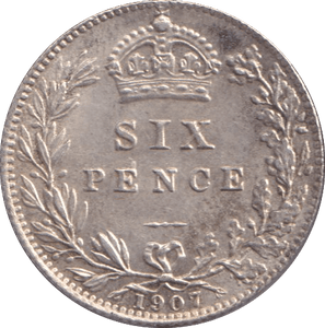 1907 SIXPENCE ( AUNC ) - Sixpence - Cambridgeshire Coins