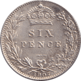 1907 SIXPENCE ( AUNC ) - Sixpence - Cambridgeshire Coins