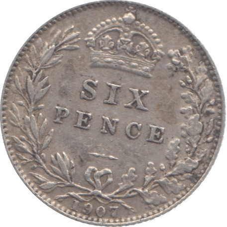 1907 SIXPENCE ( EF ) B - Sixpence - Cambridgeshire Coins