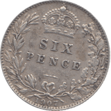 1907 SIXPENCE ( EF ) B - Sixpence - Cambridgeshire Coins